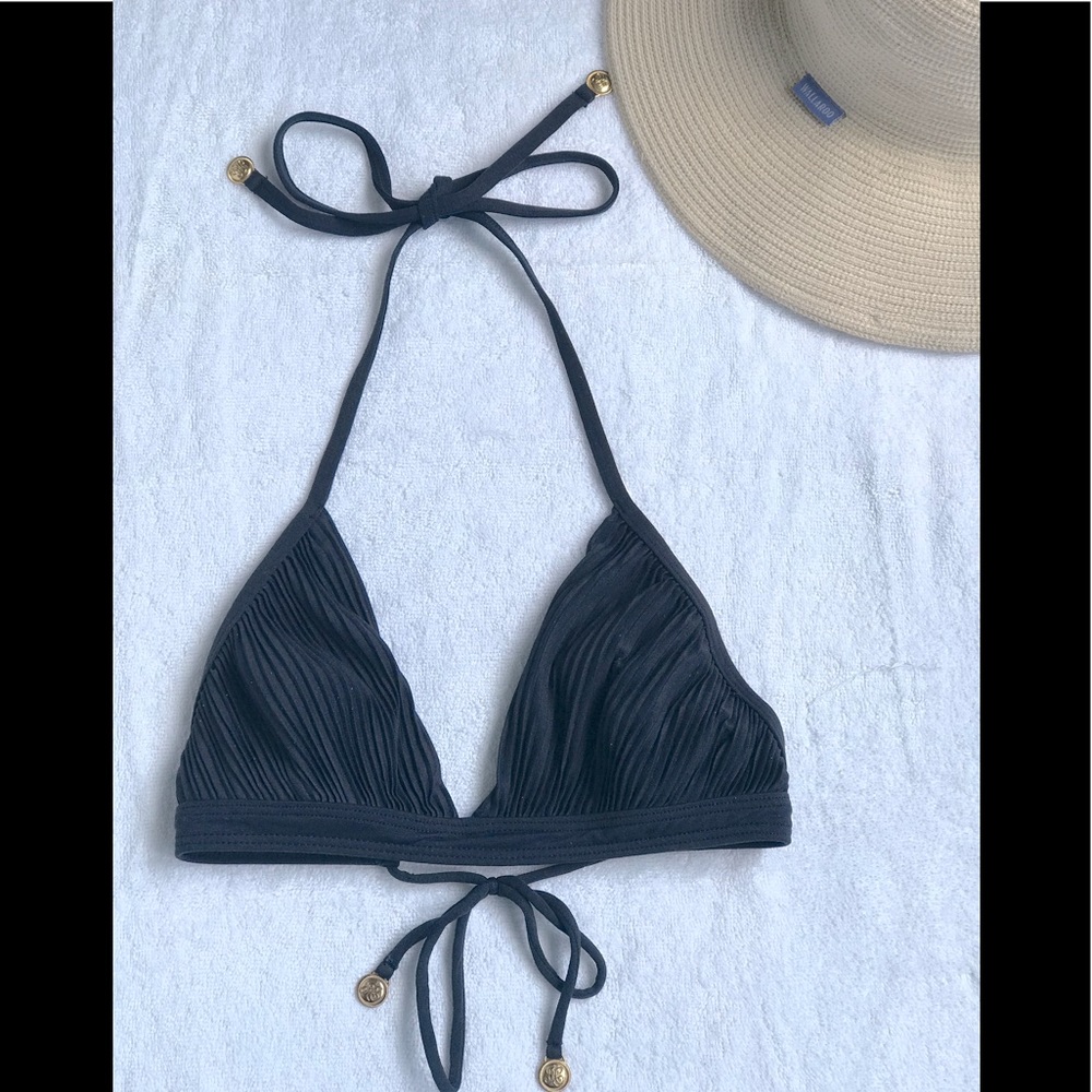 Juicy Couture Navy Charm-strap Bikini Top-Med